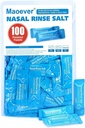 Neti Pot Salt Packets - 100 Confezioni Saline Avvolte individualmente per Nasal Wash | Neti Pot Refill Kit| Efficace irrigazione nasale | Sinus Care | Soluzione di pulizia nasale