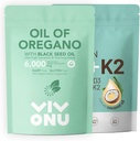 Olio di origano capsule & vitamina D3 10000 iu Plus K2 (MK-7) 200 mcg, 300 olio di cocco Softgels