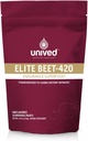 Unived Elite Beet-420 | Estratto di barbabietola standardizzato al 6,5% Nitrato alimentare, 420mg Nitrato Per Serve | Superfood Endurance per Atleti | Vegan, Caffeine-Free, Pre-Workout | 20 Serve