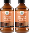 Integratore di sostegno della tiroide ad alto assorbimento - Integratori di iodio liquido vegano per il supporto della tiroide per le donne e gli uomini con il selenio di mio-inositolo e ortica di stazionamento per l'energia avanzata e il pacchetto di messa a fuoco 2
