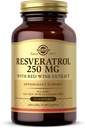 Solgar Resveratrolo 250 mg con Estratto di Vino Rosso - 60 Softgels - Supporto Antiossidante - Non OGM, Senza glutine, Latticini Free - 60 Serve