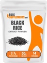 BulkSupplements.com Polvere di estratto di riso nero - polvere di riso nero, integratore senza glutine - non aromatizzato, 3.7g per porzione, 50g (1,8 oz) (pacchetto di 1)