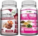GreeNatr Energy Boost Plus Menopause Support Bundle: Il nostro supplemento di funghi fornisce un aumento dell'energia naturale, Promuovere la vitalità sostenuta + Herbal Menopause Complex per Flash caldi, Night Sweats
