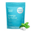 NeuroGum Energy Caffeine Mints (180 Pezzi) - Zucchero Libero con L-teanina + Caffeina naturale + Vitamina B12 & B6 - Nootropic Energy & Focus Supplemento per Donne & Uomini - Keto & Vegan, Peppermint Flavor