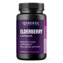 Sambucus Black Elderberry Capsule - Integratore di Supporto Immune per Adulti - 400mg di Estratto Per Servire Per Benessere Complessivo - Vegetariano-Amico, Non OGM, Non aromatizzato - 60 Conte, 2 Mesi di Alimentazione