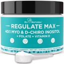 Regolare MAX Myo-Inositol & D-Chiro Inositol Supplemento polvere per le donne con vitamina D & Folate PCOS supporto nutrizionale, ormone Balance & Fertiility Support, non aromatizzato 60 Serve