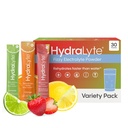 Hydralyte Low Sugar Rapid Rehydration - Polvere elettrolitica leggermente scintillante, 8 oz Serve | Pacchetti di idratazione varietale | Idratazione per calore, viaggio, esercizio e Bachelorette Parti (30 Conte)