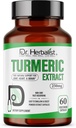 Dr. HERBALIST Curcumin Extract 250mg – 60 Vegan Capsule | 10:1 Extract = 2.500mg Raw Turmeric | Standardizzato per Biodisponibili Curcuminoidi | Supporto naturale per pianta