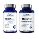 1MD Nutrition MoveMD & VisionMD Joint Support & Eye Care - Collage, Acido ialuronico, Astaxantina, Luteina OptiLut, Zeaxanthin