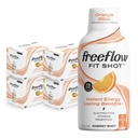 Freeflow Fit Energy Shots, Orange Slice, Natural Caffeine Boost con L-teanina, Ginseng, Vitamine, Prebiotici, Elettroliti (24 Conte, 2oz Shots)