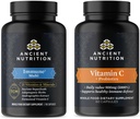 Antica nutrizione multi capsule immunitarie, 90 conte + vitamina C + capsule probiotici, 60 conte