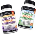 Glutathione Complex con Estratto di cardo di latte, Vitamina C & Quercetin + 17-in-1 Immunity Boost Supplemento con Elderberry, Vitamina C, Echinacea & Zinc - Promuove il fegato & Supporto immunitario