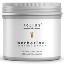Etichetta pulita Berberina HCl 97% - Studi clinici Ultra High Strength Pure Berberine 500mg Supplemento - Gluten-Free - 90 capsule