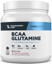 Labs trasparenti BCAA Glutamina - 8000 Mg di BCAA Polvere con L Glutamina per il recupero post allenamento, la crescita del muscolo, & maggiore resistenza - 30 Serve, Strawberry Lemonade