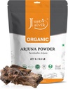 Polvere di corteccia di Arjuna 100% organica di Jaivik (Terminalia Arjuna) 1/2 LB, 08 oz, 227g USDA certificata organico- biodegradabile sacchetto di chiusura a cerniera ringiovanimento tradizionale e tonico per il cuore*