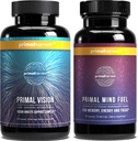 Miglioramento del cervello del raffreddore primario & Integratori di visione per le donne e gli uomini e il complesso di sostegno agli occhi con Lutein, Zeaxanthin Bundle