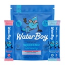 Waterboy Weekend Recovery Variety | 3,200mg Electrolyte Powder Packets | Ginger + L-Theanine + Vitamine | No Sugar, All Natural, Gluten Free | 24 Drink Stick Mixs (Variety Pack)