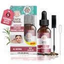 GuruNanda Natural Castor Oil Eyelash Migliorare il siero con Rosemary Oil - Brush Applicator & 5 Pipettes, aiuta la crescita naturale dei capelli per sopracciglia & Beards, 2 Fl Oz