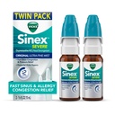 Vicks Sinex SEVERE Allergy & Sinus Nasal Spray, Original Ultra Fine Mist, Decongestant Medicine, Rilievo dalla Congestione Nasale a causa di Freddo o Allergia, Sinus Pressure Relief, 265 Spray x 2