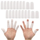 ANCIRS Gel Finger Support Guanti di protezione, Gel Finger Cots/Covers - Taglie diverse Fingertips in silicone per il Cracking delle mani, Eczema Skin (20pcs White)