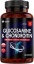 Glucosamina e condroitina ad alta resistenza - con MSM (365 compresse) Assorbenza Extra Arricchita con vitamina C, Glucosamina Sulfato Condroitina Solfato Gluten-Free, GMP, 365 Compresse Integratori Alimentari