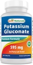Migliore Naturals Potassium Gluconate Supplemento 595 Mg Tablet, 250Count