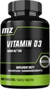 Vitamina D3 2000 IU in una Tablet - 180 Compresse - Dura per 720 Serve - Supporta Calcium Balance & Bone Salute - Integratore alimentare di MZ