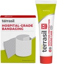 Kit di pronto soccorso per la cura del tessuto Terrasil: Chiazza medica & Guadagnatura Unguento, Protezione delle infezioni per le gomme da letto, Sore di pressione, Ulcers, Blisters, Tagli. Dermatologo-Tested (0.5oz, 2"x18" Bandage)