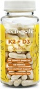 DOCTOR SAFE Vitamina D3 K2 con Calcium & BioPerine MK7 + D3 5000iu US-Made Non-GMO Gluten-Free Soy- Free (120 capsule - 4 mesi di alimentazione)
