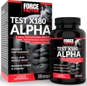 Force Factor Test X180 Alpha Testosterone Booster per gli uomini, supplemento di testosterone con fenugreek brevettato & L-Citrulline per promuovere muscolare magra, resistenza, energia, potenza e prestazioni, 120 capsule