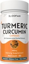 Capsule erboriche 500mg | Curcuma Longa 10:1 Extract & Powder | Estratto di pepe nero 5% per assorbimento potenziato | Supplemento di erbe | Non OGM, Senza glutine (60 conteggio (Pack of 1))