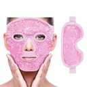 ZNÖCUETÖD Face Eye Mask Ice Pack per la riduzione del poffiness, Bags Under Eyes, Puffy Dark Circles, Migraine,Hot/Cold Pack con Soft Plush Backing (Pink-(1*Eye Mask+1*Face Mask))