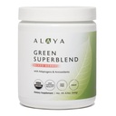 Alaya Organic Super Greens Polvere - Premium Green Juice Superfood Supplement Powder - Adaptogens, Antiossidanti & Probiotics Blend - USDA Organic, Non-OGM, Vegan - 30 Serve (Borsa Mista)
