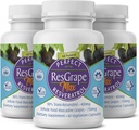 Perfect ResGrape Max, 60 capsule vegetali per bottiglia (Pacchetto di 3) ~ 99% Trans-Resveratrolo & Muscadine Uva ~ Integratore Antiinvecchiamento & Potente Antiossidante