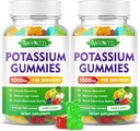Gummies Citrato di potassio 1000mg, Gummies supplemento di potassio ad alta potenza per le donne e gli uomini adulti, Crampe di sostegno e salute del muscolo, Sapore di frutta mista, 120 Conte