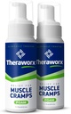 Theraworx Rilievo per Crampe Muscolo Schiuma Spasmo muscolare ad azione rapida, Soreness delle gambe con solfato di magnesio - 7.1 oz - 2 Conte