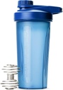 Mr. Pen- Shaker Bottiglie per miscele di proteine con tappo di torsione, 28 oz, Blue Protein Shaker Bottiglia con filo Whisk Ball