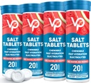 Compresse elettrolitiche da cucire per pallets, tavolini da sale senza zucchero 80 Count Fast-Dissolve - Variety Pack per rapida idratazione, corsa all'aperto, escursionismo, sport | Keto & Vegan Friendly | 4 Pack