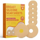 Fogli di sciarpa in silicone per il seno 12 Pack - Fogli di rimozione della cicatrice medica - Silicone Foglio di seno Post Surgery Forniture per il trattamento delle cicatrici - Areola Gel Circles (3 IN)