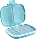 Holii Travel Pill Organizer, 8 scomparti Portable Pill Case, Daily Pill Box per mantenere le vitamine, Piccolo contenitore di pillole per Pocket Purse Medicine Organizer(Blue)