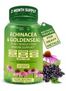 Echinacea Goldenseal Capsules - 10 in 1 Integratore di Sostegno Immune - 1455mg - Integratore Vegan Echinacea Capsules Realizzato con Alimenti Interi Organici - Supporto di Sistema Immune Erbe - 2 Mesi di Alimentazione