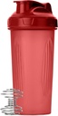 Mr. Pen- Shaker Bottiglie per Miscele di Proteine, 28 oz, 1 confezione, Rosso, Flacone di Shaker di Proteine con Palla di Filato, Bottiglia di Frullatore