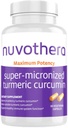 Nuvothera Super-Micronized Curcumin Capsule 1-Month Alimentazione Rapida Assorbimento, Radice Intero, Non OGM, Supporti Giunti, Pelle, Salute e Antiossidanti (60 capsule)