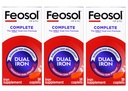 Feosol Bifera HIP & PIC Iron Supplemento, Completa - 30 Caplets, Confezione da 3