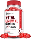 Laboratori giustificati Vital Grow XL Extreme 2000MG Performance Gummies Formula avanzata formulata con ACV Pomegranate Beet Juice Powder B12 Vegan Non GMO 60 Gummys