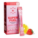 Polvere di bevanda di energia EBOOST, Super Fuel - Limonata di fragole, 7 Packets - Miscela di bevanda di energia della polvere di pre-allenamento - Energia naturale, L-tirosina, L-teanina e vitamine - Preallenamento per le donne e gli uomini per andare