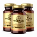 Solgar Zinc Picolinate 22 mg, 100 compresse (Pack of 3) - Promuove la pelle sana - Supporta il sistema immunitario, Normal Taste & Vision - Antiossidante - Non-GMO, Vegan, Gluten Free, Kosher - 300 Total Servings