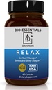 BIO-ESSENTIALS, Relax-Doctor formulato: Gestisce lo stress, promuove il sonno profondo, migliora il basilico sacro mood-W/organico, zinco, magnesio, vitamina B6, corteccia magnolia, L-teanina, Vegan-Made in USA-60 Caps