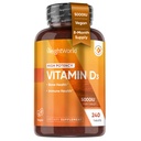 WeightWorld Vegan Vitamin D3 5000 IU - Sorgente da Wild Harvested Lichen - Integratore di vitamina D da Biodisponibile Cholecalciferol - 240 Compresse di vitamina D3 - Gluten-Free & Allergeni-Free