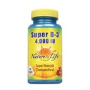 La vita della natura Super D-3 4000 IU | Supplemento di vitamina D ad alta potenza | May Support Bones sano, denti e sistema immunitario | 100 Softgels